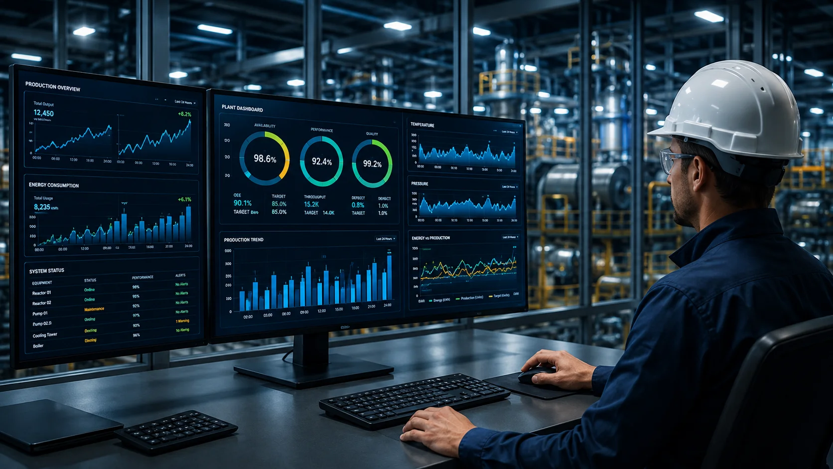 Data-driven engineering decisions — expert monitoring industrial dashboards